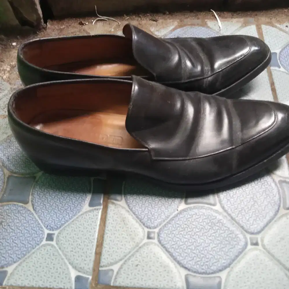 Sepatu kulit pantopel brend jilsander made in italy. seken ball impor