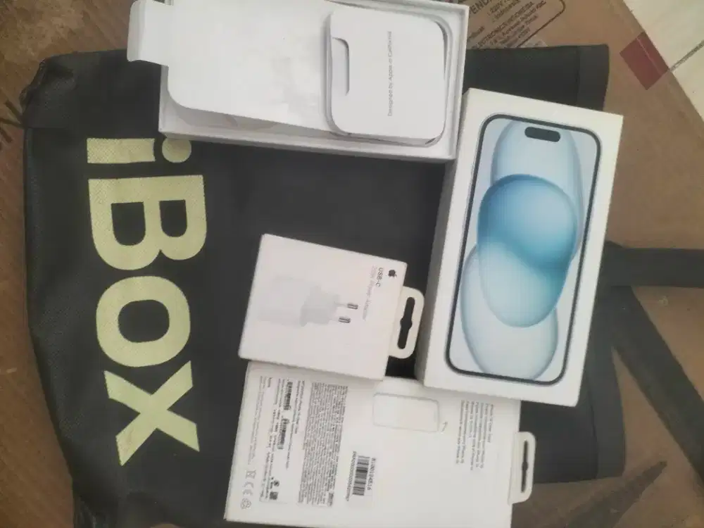 iPhone 15 128 ibox + fullset aksesoris ori apple