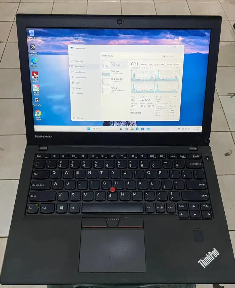 Lenovo X270 I5 gen 7 Ram 8gb Ssd 512gb baru pemakaian 10 jam
