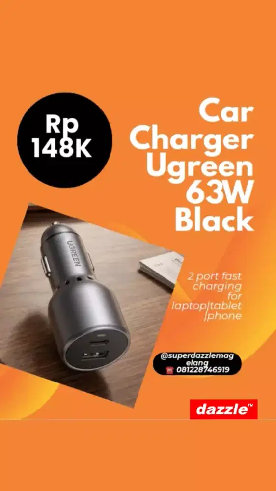 Saver ugreen car charger 63 Watt black