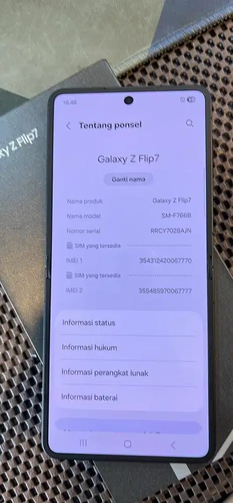 Samsung galaxy z flip 7 256gb garansi on panjang