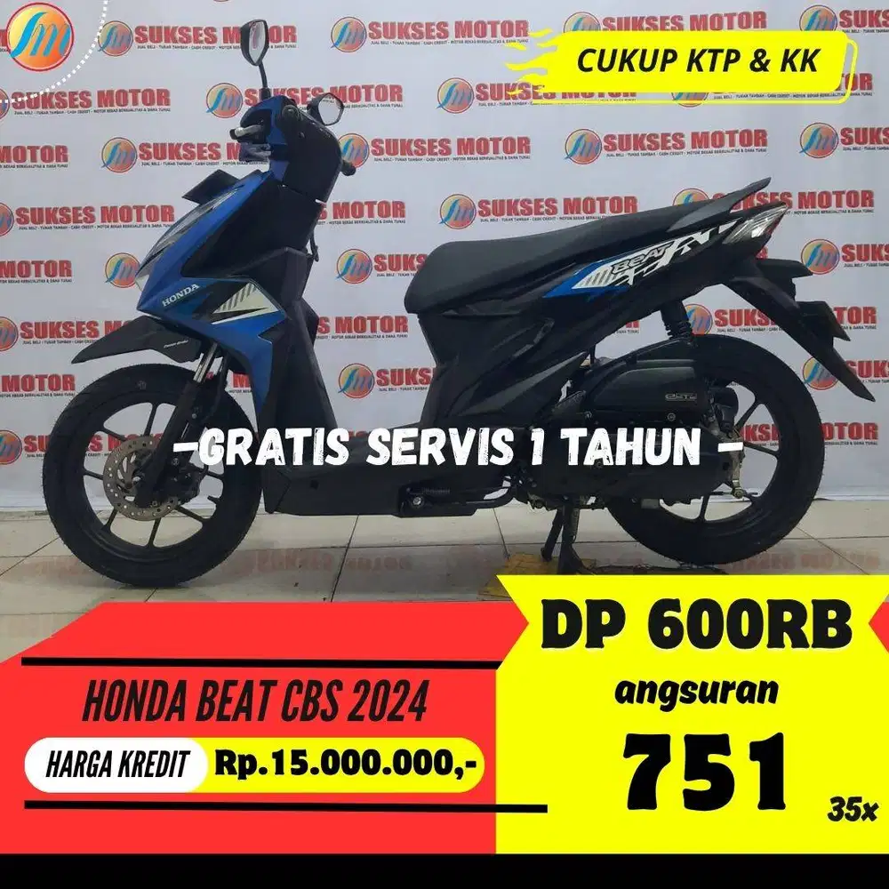 HONDA BEAT CBS 2024 KREDIT DP HANYA 600RIBU ANGSURAN SANGAT RENDAH