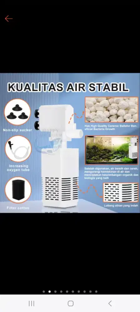 Pompa akuarium ukuran sedang