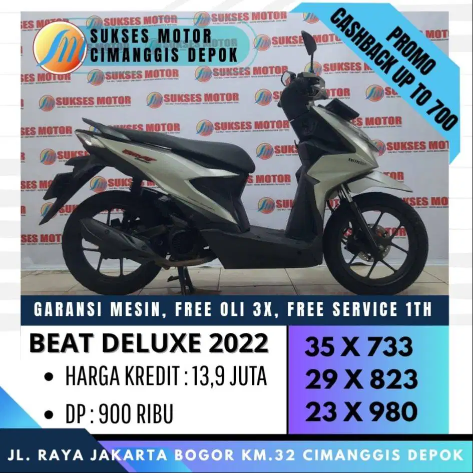 BEAT DELUXE LED 2022 CASH KREDIT PROMO DP 900 [SUKSES MOTOR]