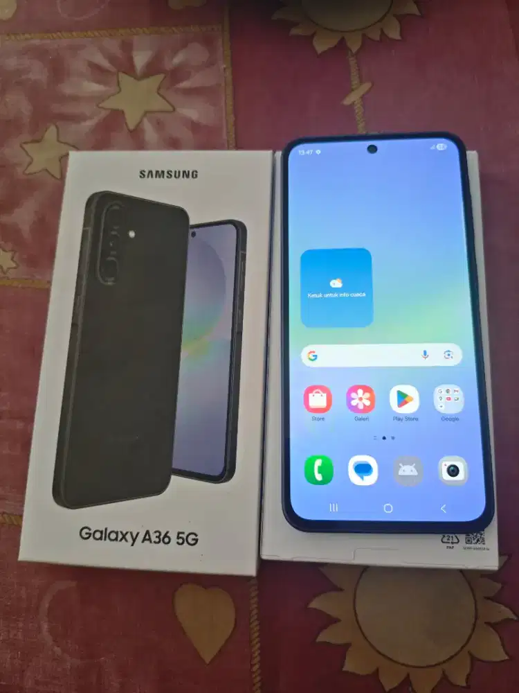 samsung A36 5G ram 12/256 fulset ,hp ,kabel data dan kotak