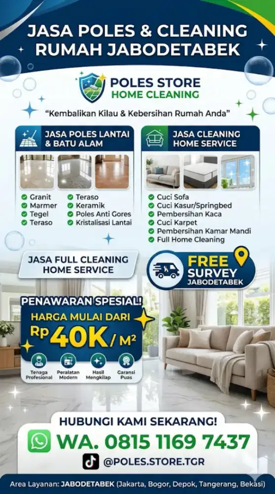 JASA POLES LANTAI DAN CLEANING HOME SERVICE
