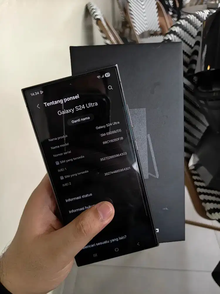 SAMSUNG GALAXY S24 ULTRA - 12/256 SEIN [GARANSI ON]