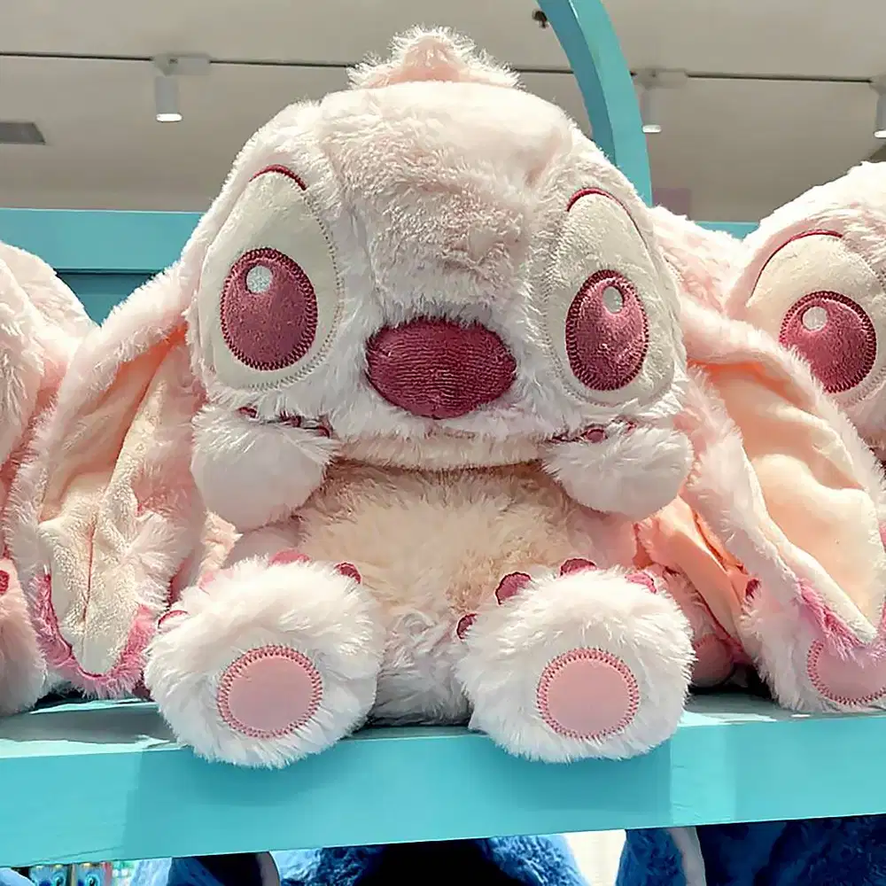 260510E Miniso Disney Stitch Pink Angel Doll 25cm 10 Inch Boneka Origi