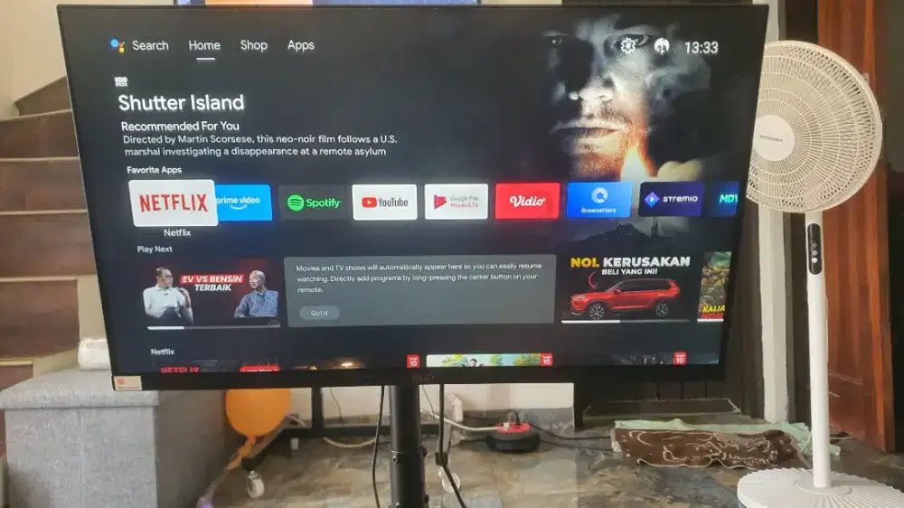 MSI Modern MD271P (Tipe Frameless) + bracket + Xiaomi TV Box