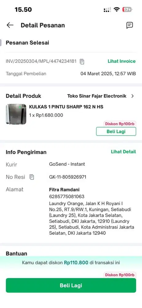 Kulkas 1 Pintu Sharp 162 N HS