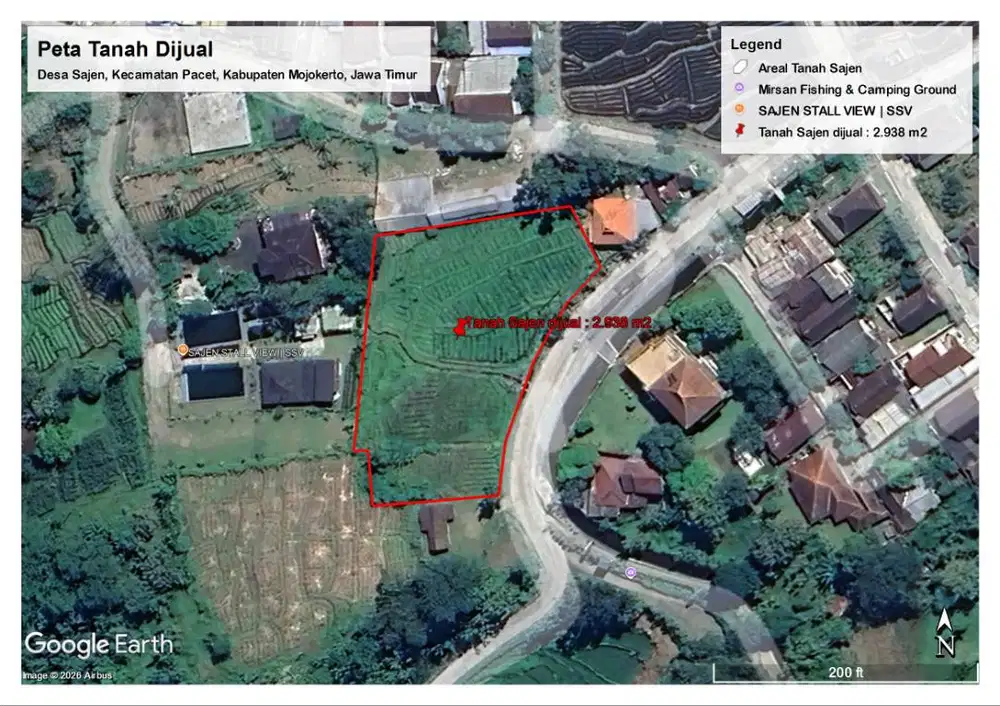 Dijual Tanah SHM Desa Sajen Pacet Mojokerto