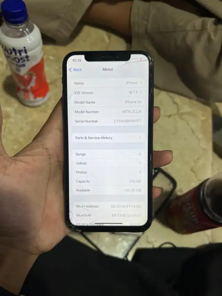 IPHONE XS 256 MIN PECAH