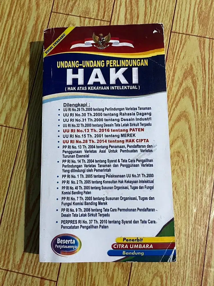 (Edisi terbaru) Undang Undang Perlindungan HAKI