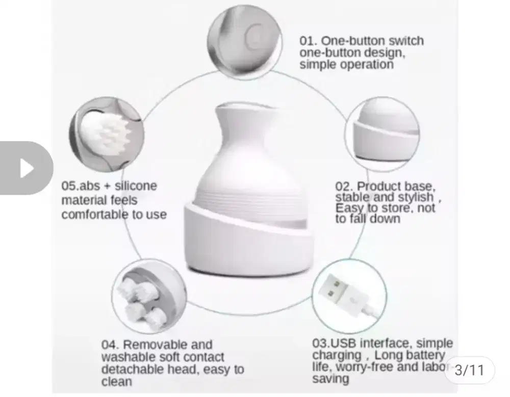 Alat Pijat Kepala Elektrik / Electric Massage Comb