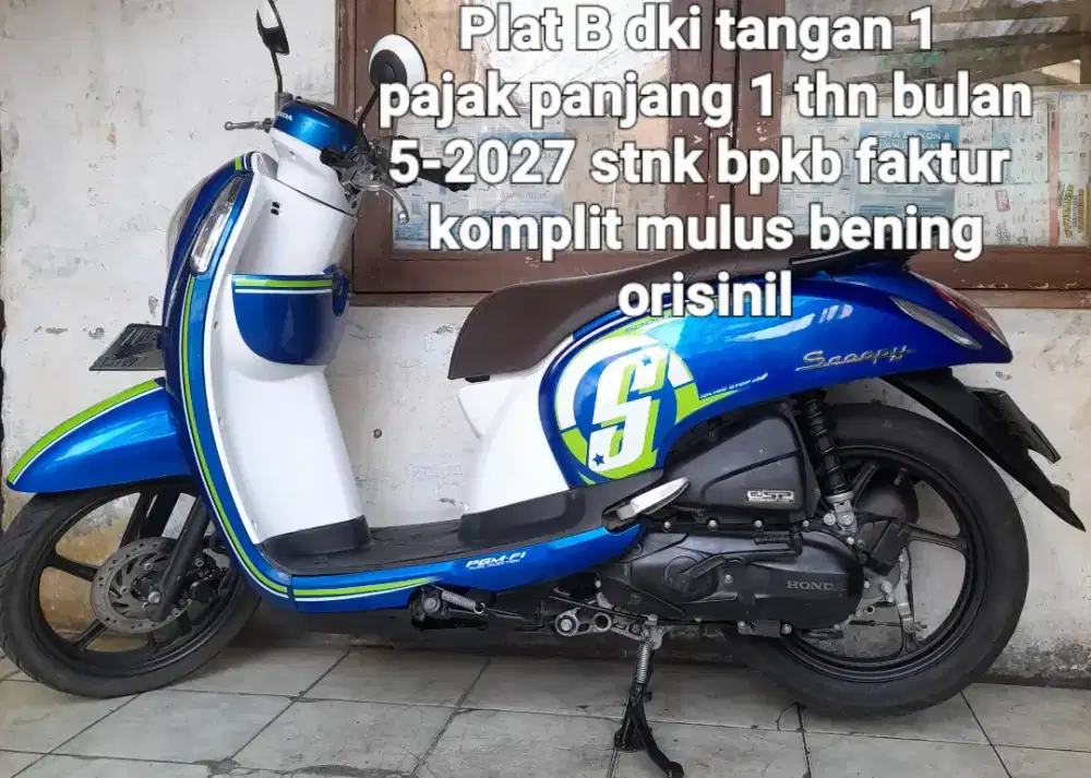 Honda scoopy f1 stater halus iss cw asli B dki tangan 1 pajak pjg 1 th