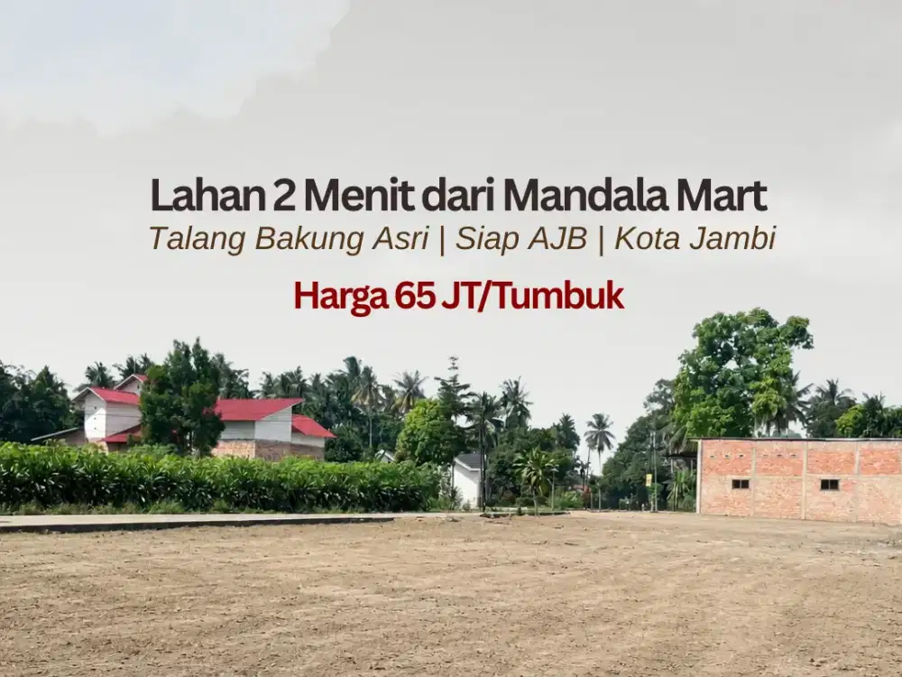 Tanah strategis di kawasan Talang Bakung, Kota Jambi.