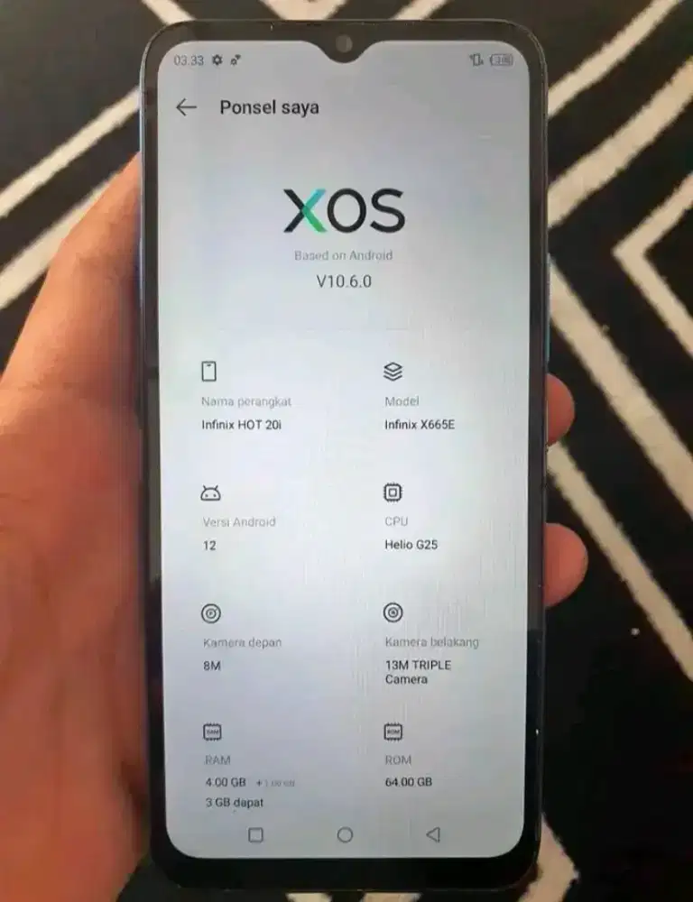 Jual infinix Hot 20i Batangan