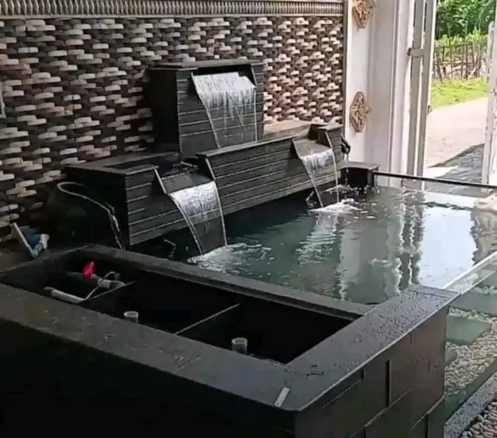 Kolam minimalis batu alam
