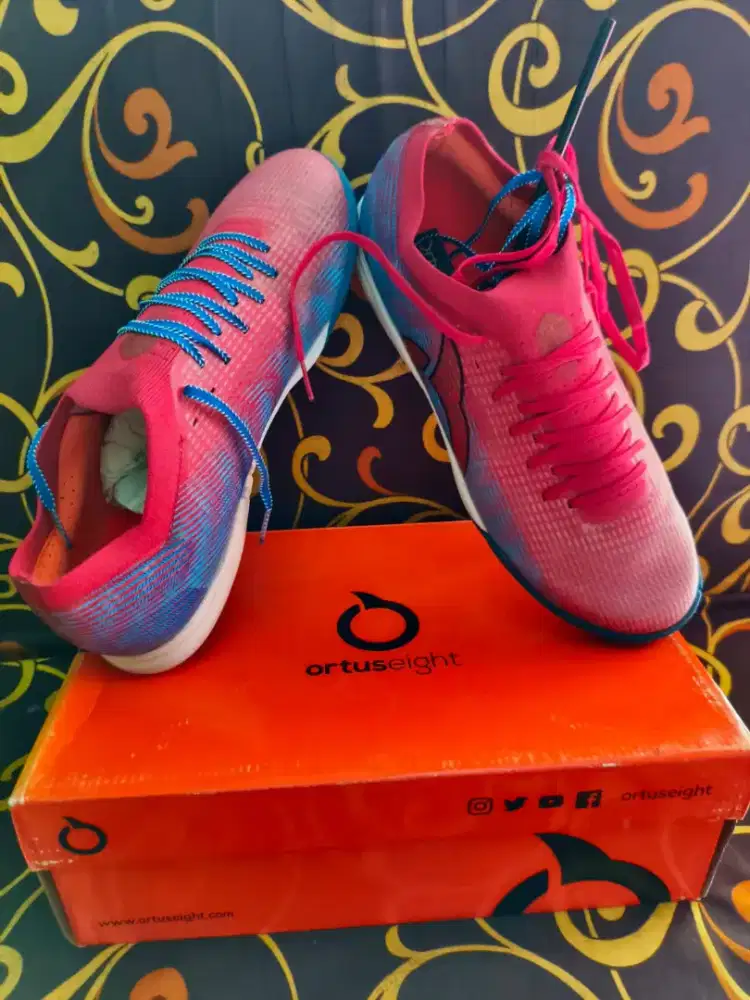 SEPATU FUTSAL ORTUSEIGHT CATALYST LIBERTE CYAN ORIGINAL BISA TT HP