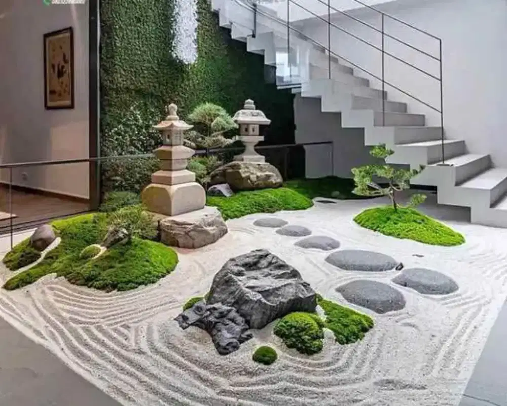 Taman indoor minimalis ala japan