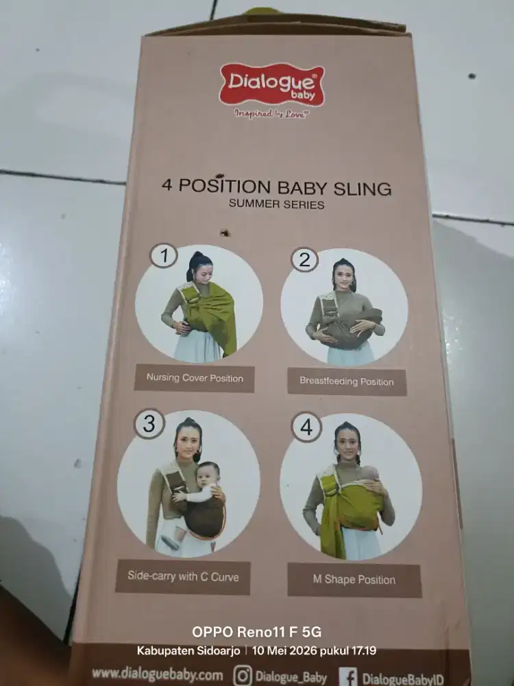 Gendongan bayi sling 4 posisi
