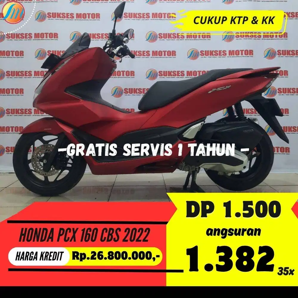 KREDIT MURAH HONDA PCX 160 CBS 2022 ANGSURAN TERJANGKAU BERGARANSI