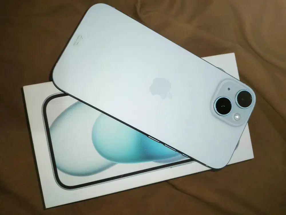 IPHONE 15 bLUE RESMI IBOX 128 GB