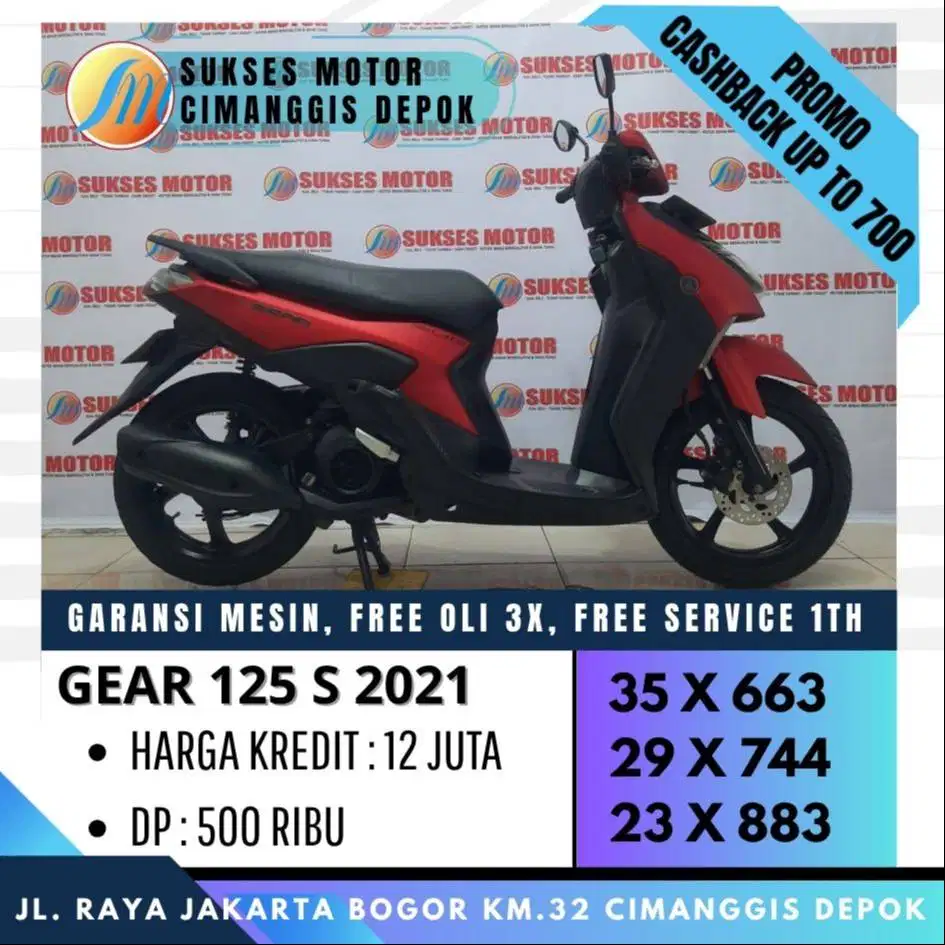 TERMURAH GEAR 125 S 2021 KREDIT PROMO DP 500 [SUKSES MOTOR]