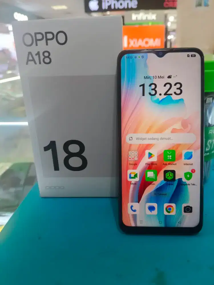 Jual Set Handphone Android Oppo A18.4+4/128gb.