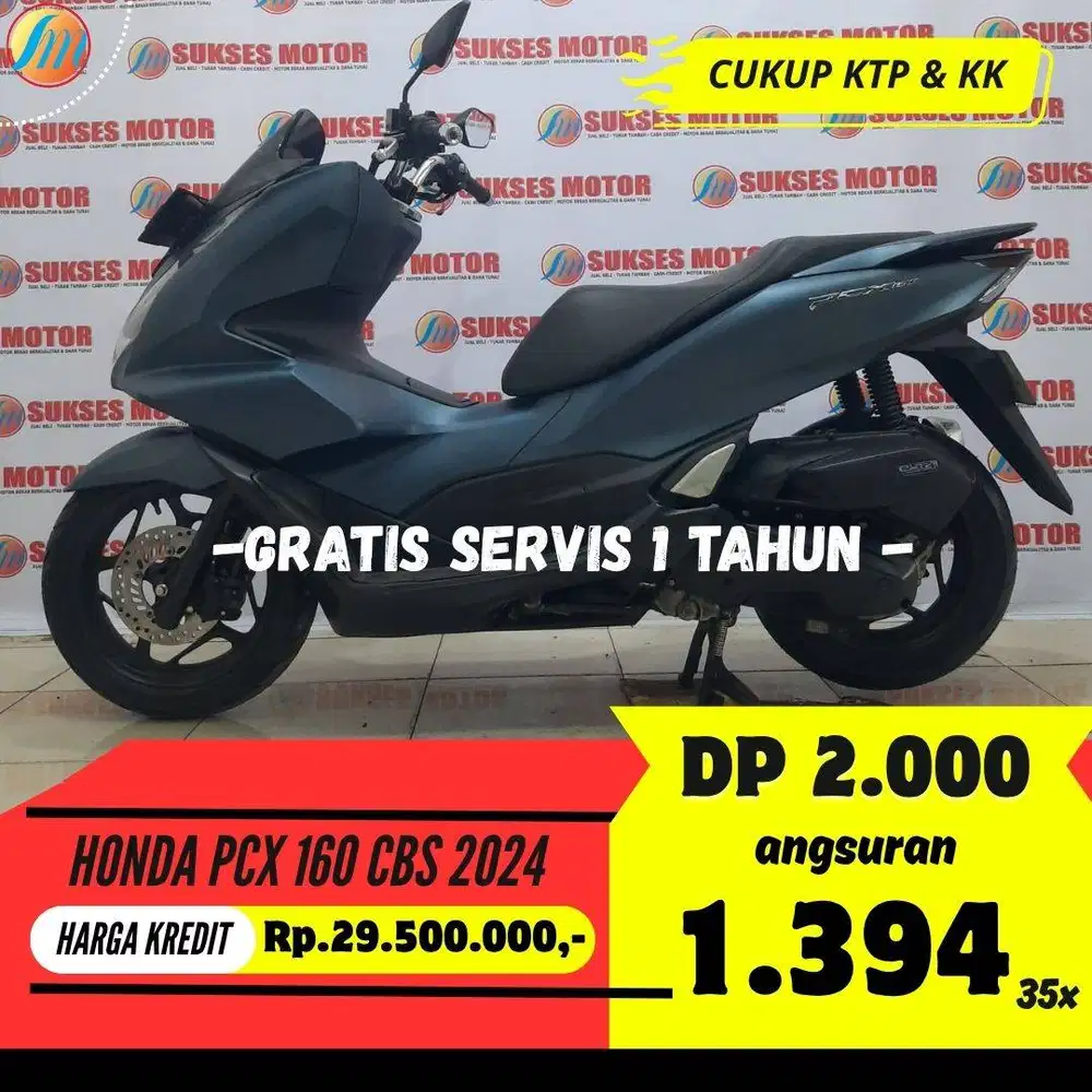 HONDA PCX 160 CBS 2024 KREDIT MURAH ANGSURAN SANGAT TERJANGKAU