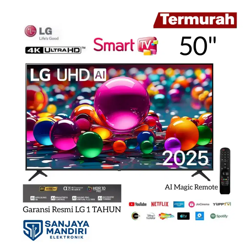 LG UHD AI 50UA7550PSA HDR10 alpha 7 4K AI Processor Gen8 MagicRemote