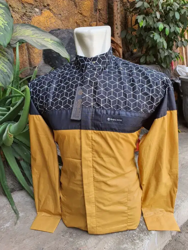 KEMEJA KOKO - KEMKO KOMBINASI BATIK - SUPER SPUN GRADE A
