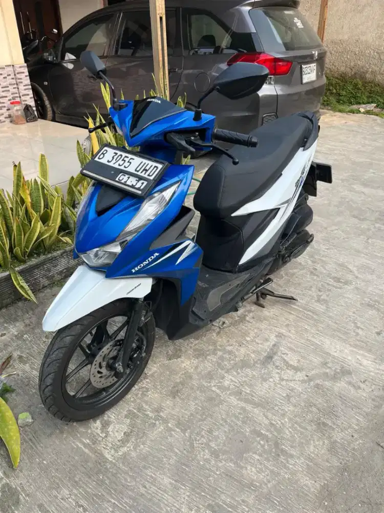 Beat LED New Cbs Biru putih Glossy