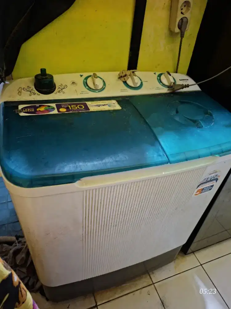 Mesin cuci Sanken TW-7700, pencuci normal, Pengering mulai lemah
