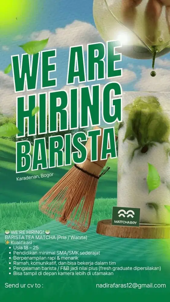 Barista matcha karadenan