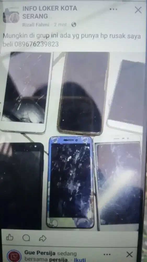 Mungkin di grup ini ada yg punya hp rusak saya beli