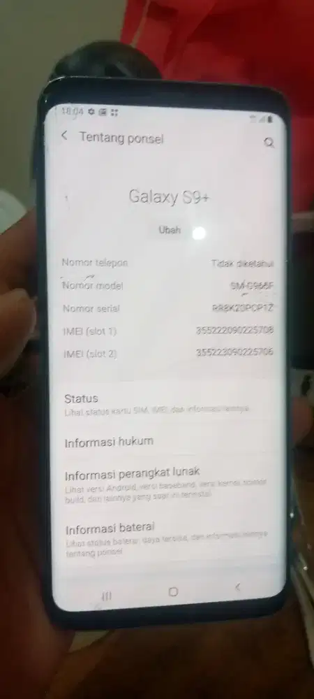 Samsung Galaxy S9+ 6/64GB Biru Resmi