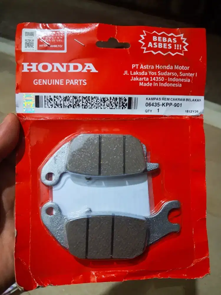 Kampas Rem Belakang Original AHM Supra X125