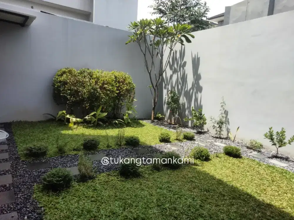 Pembuatan taman belakang rumah / dekorasi taman rumah / taman hias