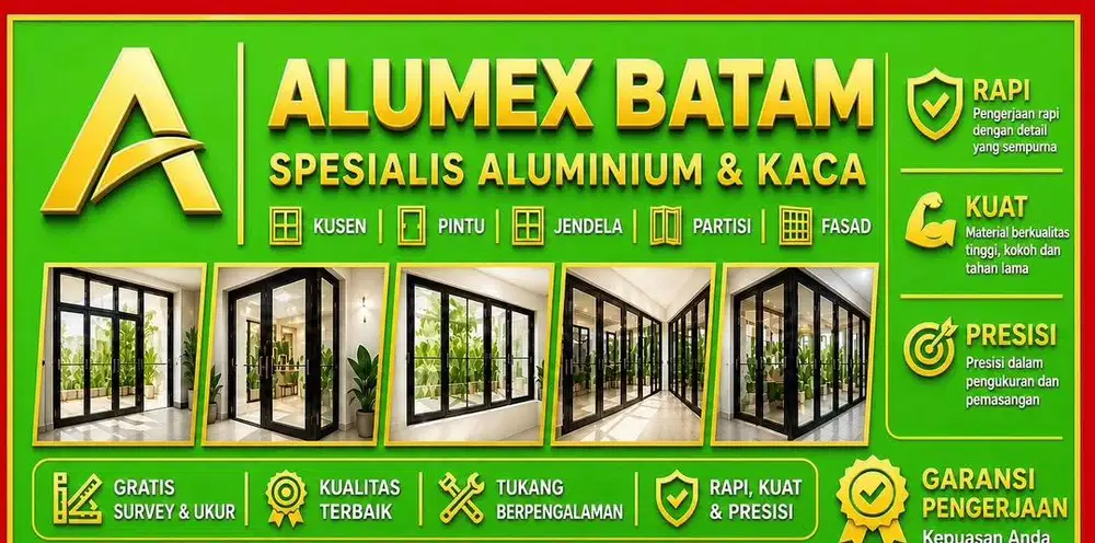 Dicari Tukang Ahli Aluminium dan kaca