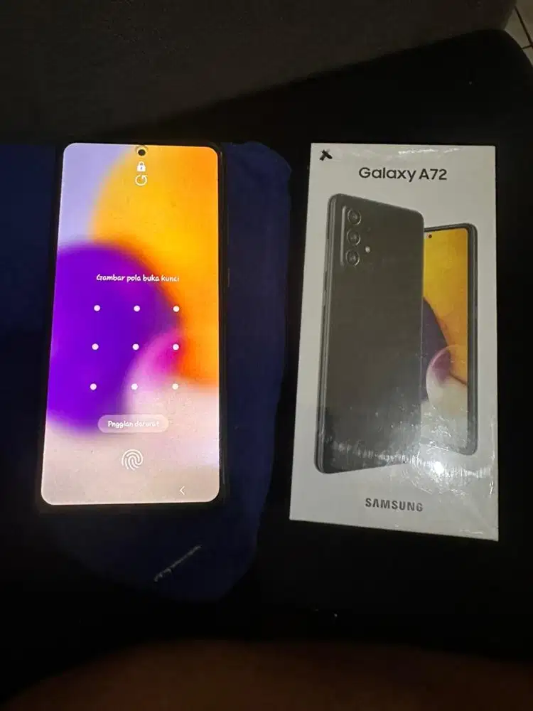 Samsung A72 8/256 warna hitam full set