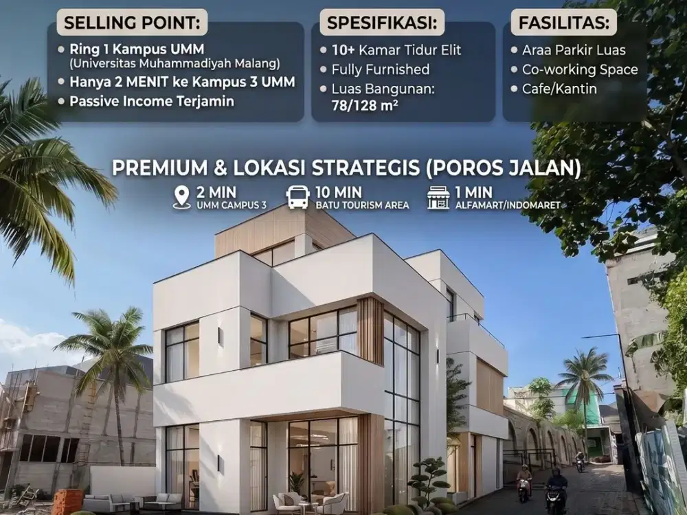 kost di jual paling dekat ke kampus UNMUH Malang hanya 500 meter