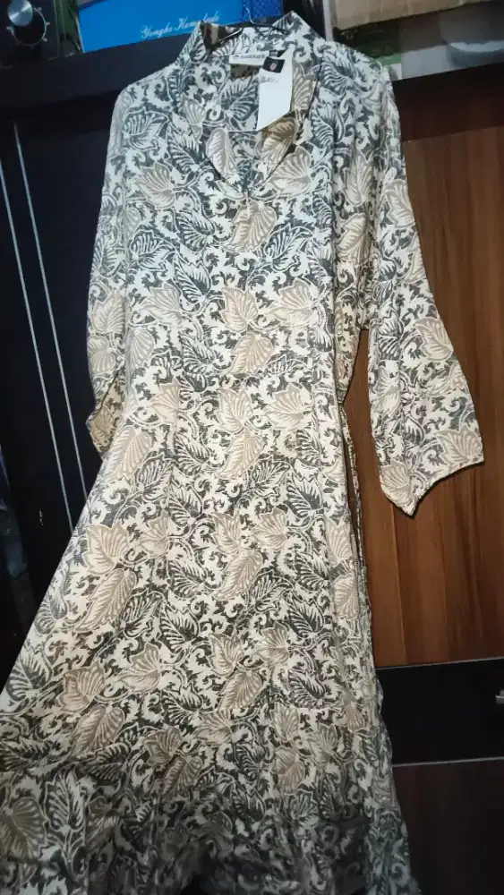 Dress MIDI LG 7/8 krah rit dpan SBK klcr doby