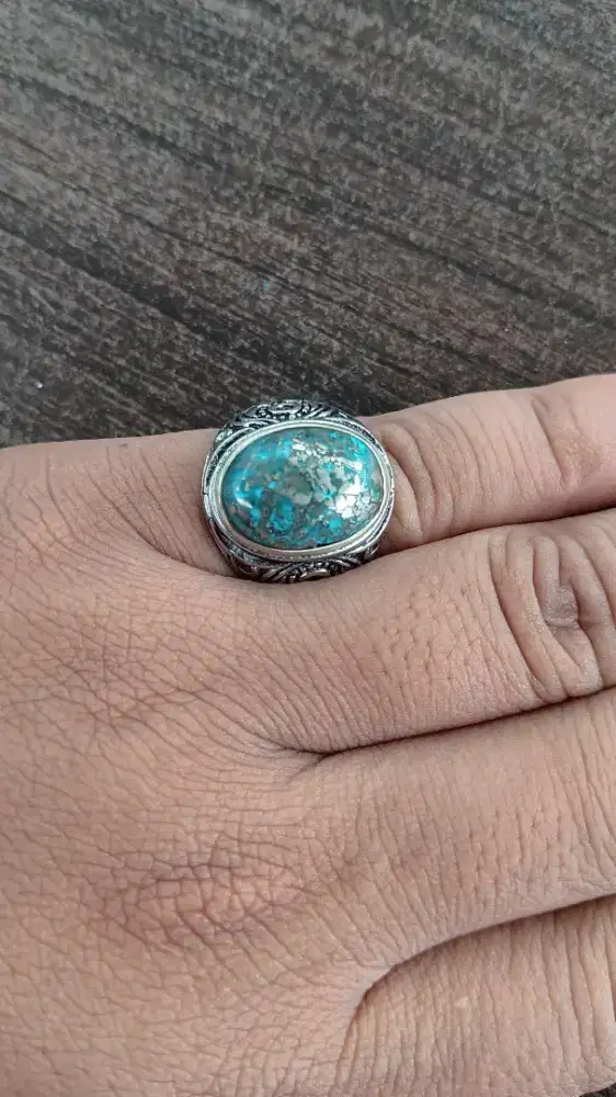 Cincin batu akik pirus