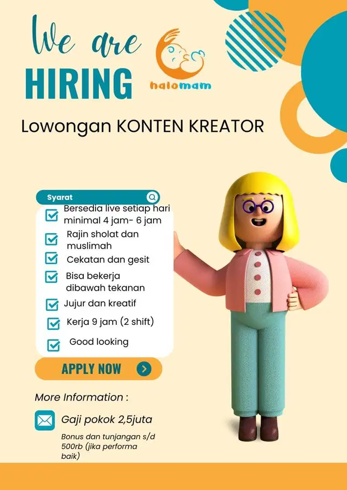 Lowongan Content Creator dan Live Streamer
