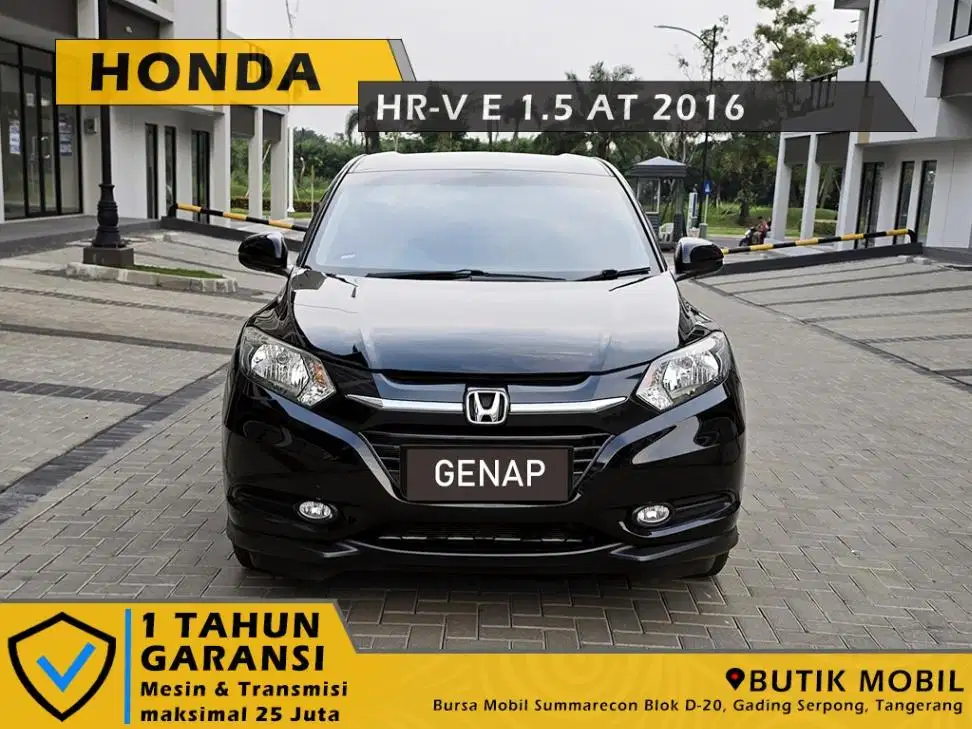 HRV E 1.5 AT 2016 Hitam. Pajak Panjang
