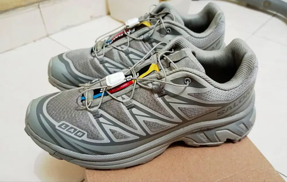Sepatu Salomon XT6 Original 100% Ghost Grey Second Kayak Baru Nomor 42