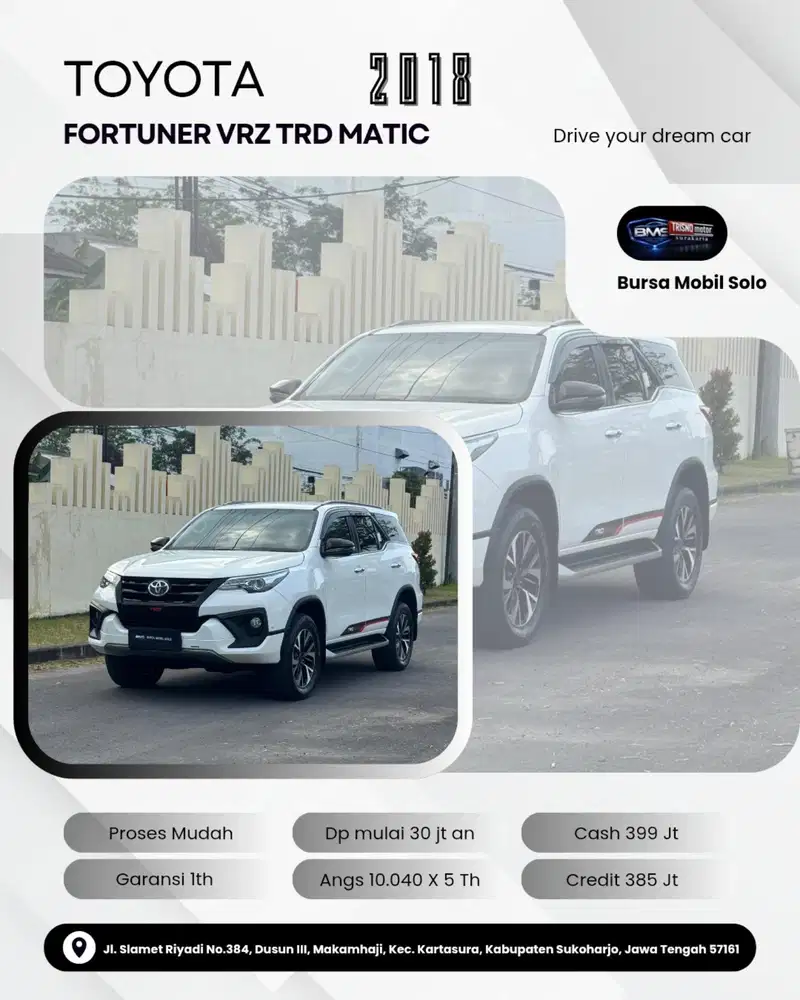 ( Dp 30 Jt) FORTUNER VRZ TRD 2018 AT