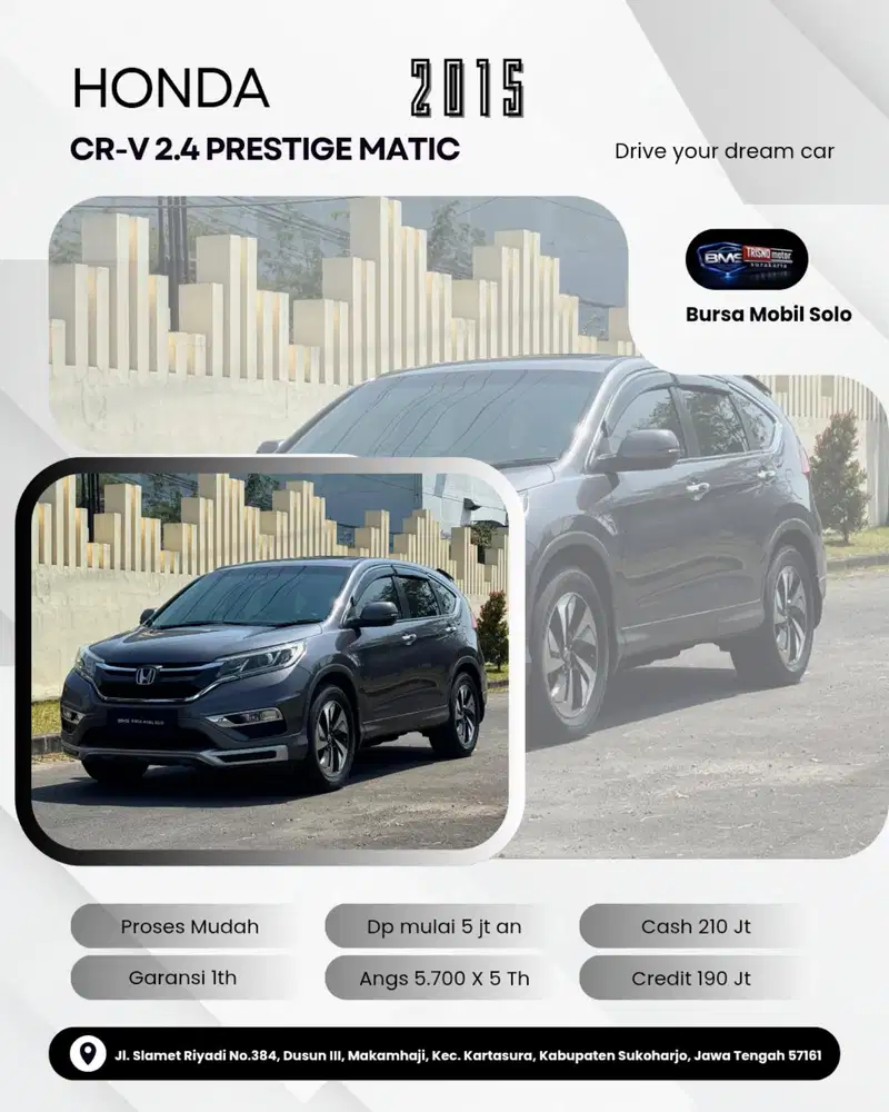 ( Dp 5 jt) HONDA CR-V 2.4 PRESTIGE 2015