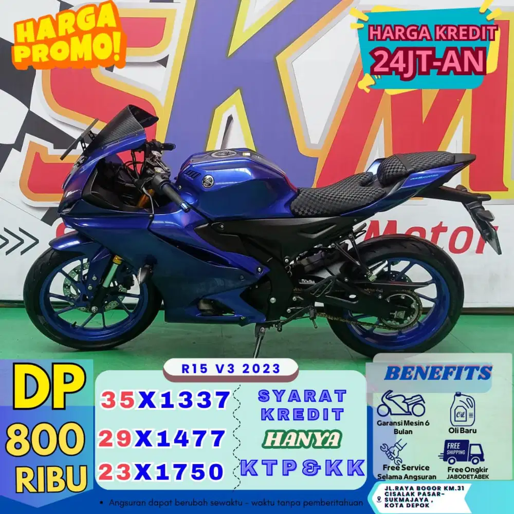 ( r15 2023 DP:800 servis gratis selama angsuran cash